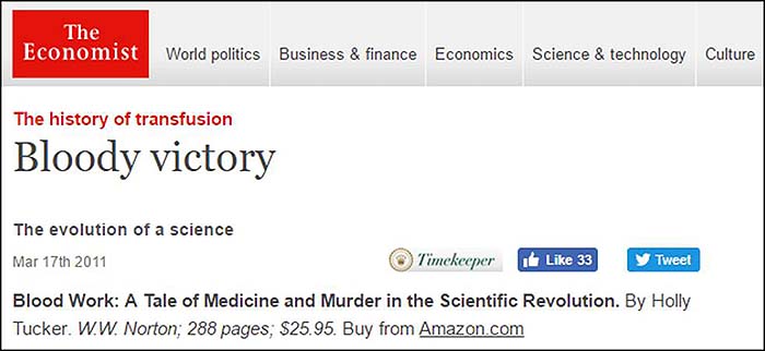 The Economist “Blood Work” Review