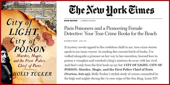 New York Times Declares City of Light “True Crime Book for the Beach”